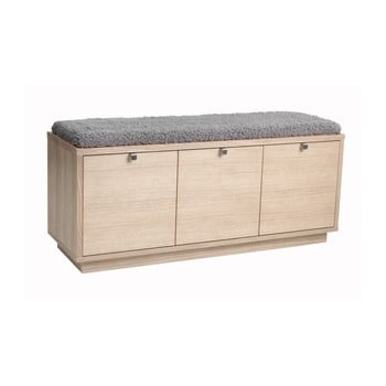 Bancă cu spațiu pentru depozitare și șezut gri rowico confetti, lățime 106 cm, culoare deschisă