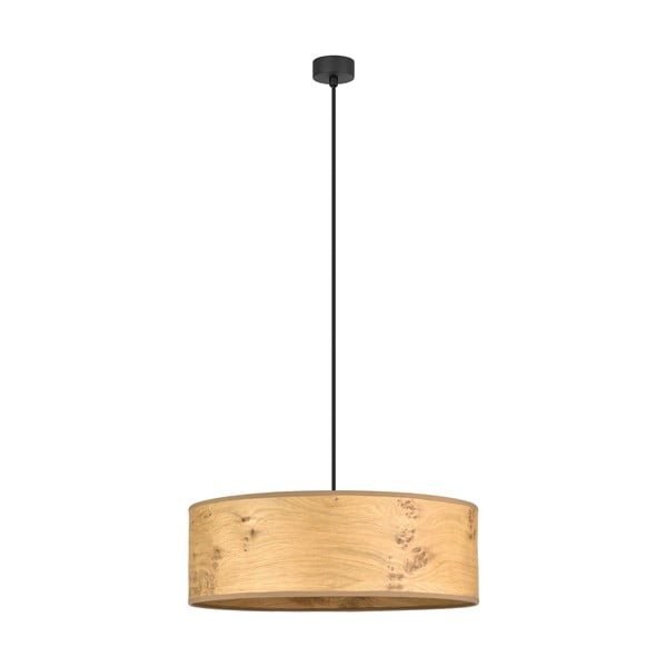 Béžové závěsné svítidlo z dřevěné dýhy Bulb Attack Ocho XL, ⌀ 45 cm