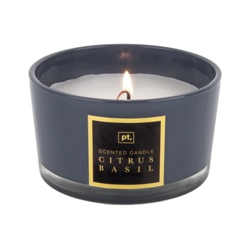 Lumânare cu aromă de citrice și busuioc pt living scented candle, timp de ardere 27 ore