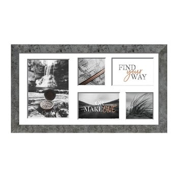 Ramă foto pentru 5 fotografii styler yellowstone, 27 x 51 cm, gri