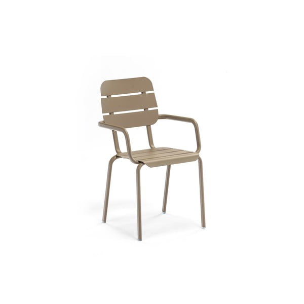 Sada 4 hnědých kovových židlí s područkami Ezeis Alicante