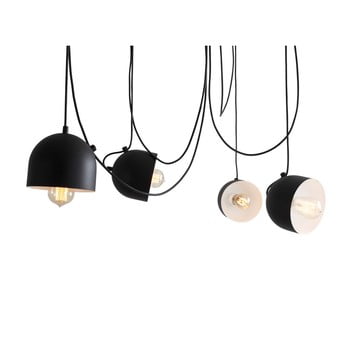 Lustră cu 4 becuri custom form popo, negru