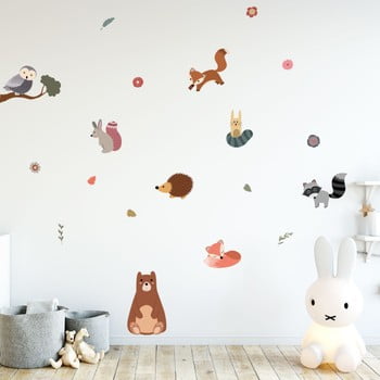 Set autocolante pentru perete ambiance scandinavian animals bear and his friends
