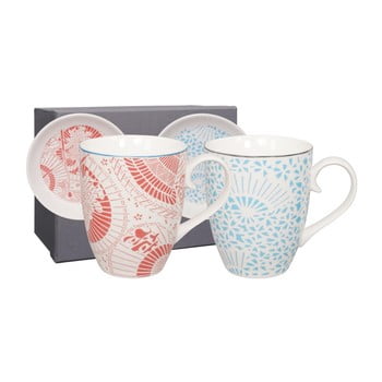 Set 2 căni cu farfurie din porțelan tokyo design studio shiki, 380 ml
