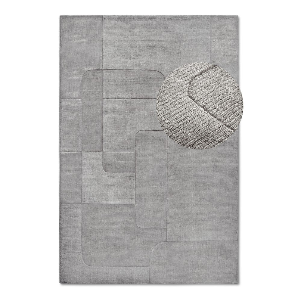 Šedý ručně tkaný vlněný koberec 120x170 cm Charlotte – Villeroy&Boch