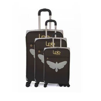 Set 3 trolere cu 4 roți lpb clara, negru