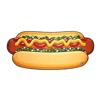 Pătură pentru plajă în formă de hot dog big mouth inc., 152 x 152 cm