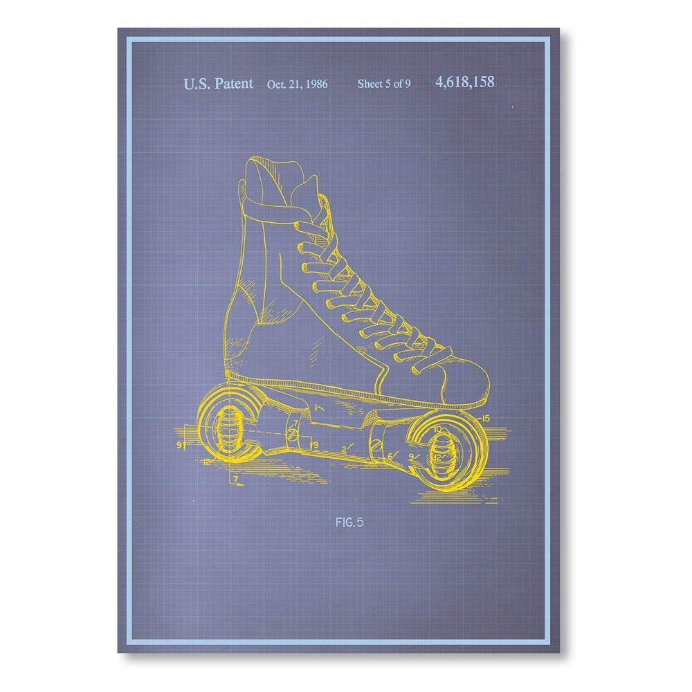 Plakát Rollerskates, 30x42 cm