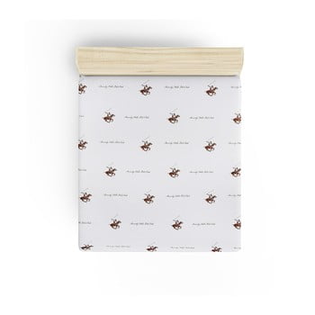 Cearșaf fără elastic beverly hills polo club clancy, 240 x 260 cm, detalii maro 