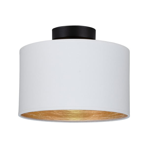 Bílé stropní svítidlo s detailem ve zlaté barvě Bulb Attack Tres S, ⌀ 25 cm