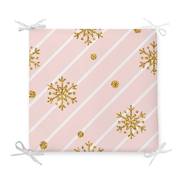 Vánoční podsedák s příměsí bavlny Minimalist Cushion Covers Pastel Ornaments, 42 x 42 cm