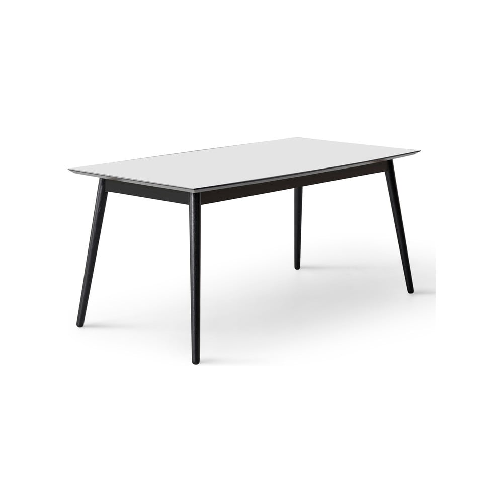 Bílo-černý rozkládací jídelní stůl s bílou deskou 90x165 cm Meza – Hammel Furniture