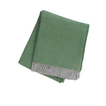 Pled din amestec de bumbac euromant jade, 140 x 180 cm, verde