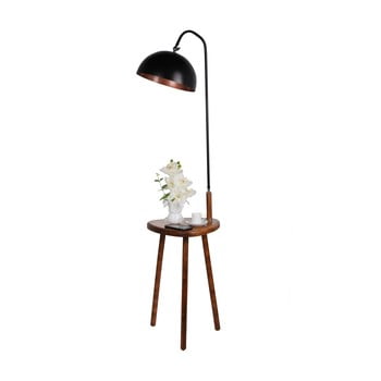 Lampadar cu măsuță auxiliară opviq lights, negru