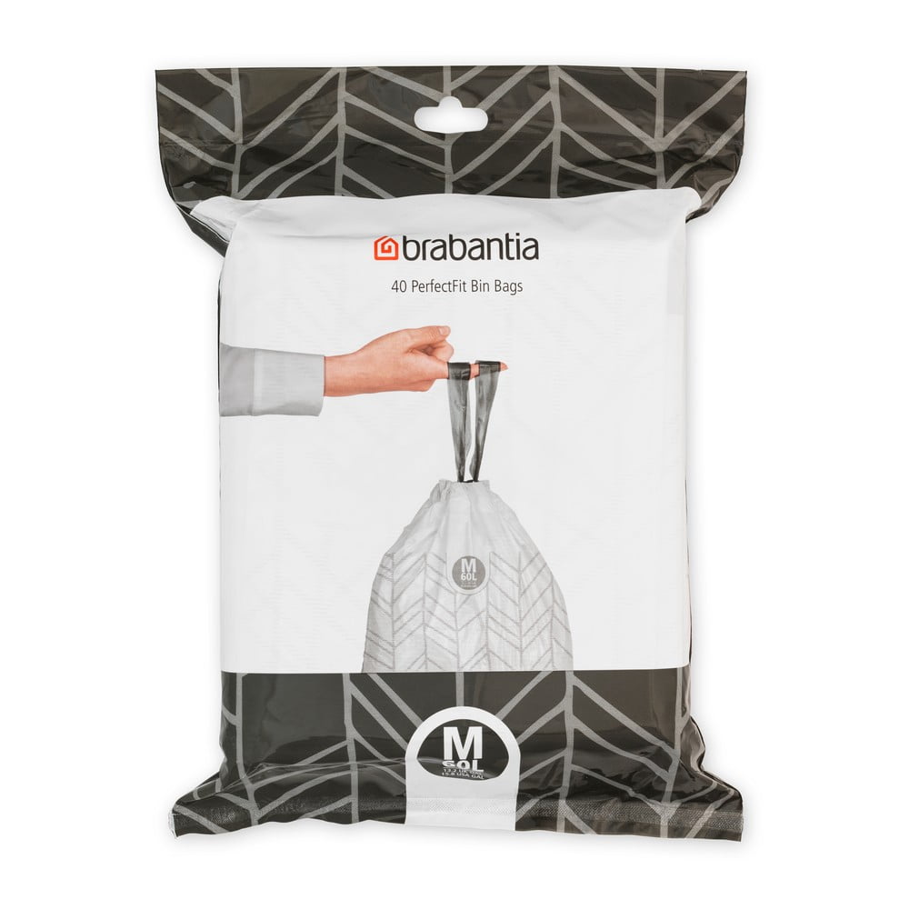 Pytle na odpadky v sadě 40 ks 60 l PerfectFit M – Brabantia