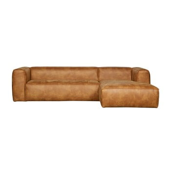 Colțar cu extensie pe partea dreaptă woood bean, maro