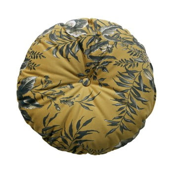Pernă cu motive florale bepurehome vogue, ø 45 cm, maro muștar