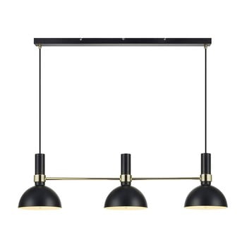 Lustră triplă markslöjd larry black gold, negru