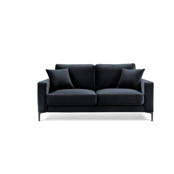 Canapea cu tapițerie din catifea kooko home harmony, 158 cm, albastru închis
