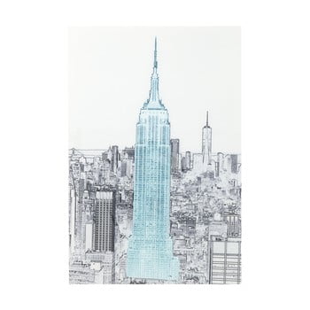 Tablou din sticlă pentru perete Kare Design Empire State Building, 120 x 80 cm