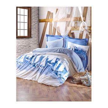 Lenjerie de pat cu cearşaf din bumbac pantalon, 200 x 220 cm