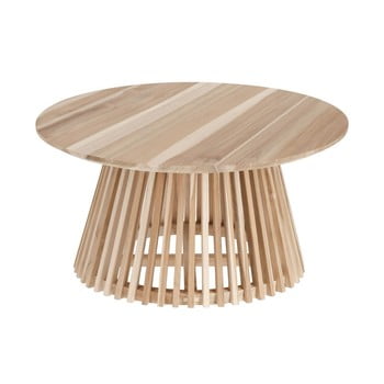 Masă de cafea din lemn de tec la forma irune, ⌀ 80 cm