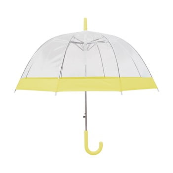 Umbrelă transparentă cu deschidere automată Ambiance Pastel Yellow, ⌀ 85 cm