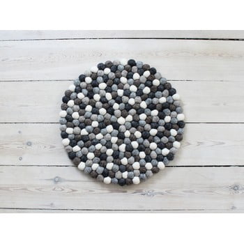Pernă pentru scaun cu bile din lână wooldot ball chair pad, ⌀ 39 cm, alb - gri