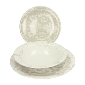 Set 18 farfurii din porțelan brandani round