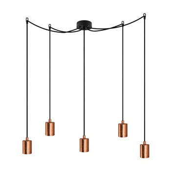 Corp de iluminat cu 5 cabluri bulb attack cero, negru - arămiu