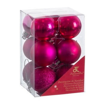 Set 12 decorațiuni de crăciun unimasa navidad, violet
