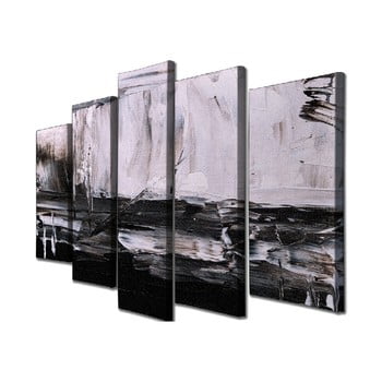 Tablou pe pânză din 5 piese gray tones