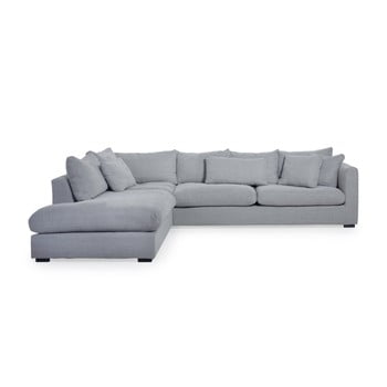Colțar softnord comfy, șezlong partea stângă, gri deschis
