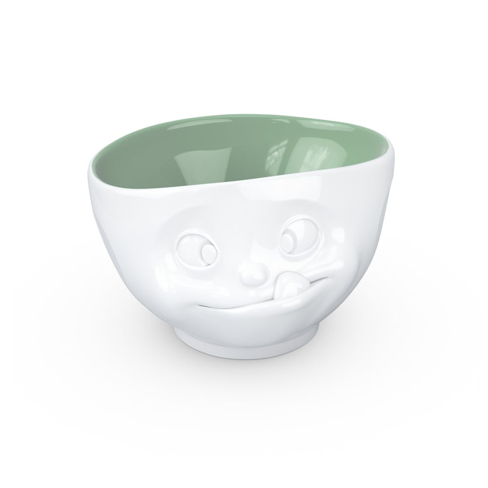 Bílo-zelená porcelánová mlsná miska 58products