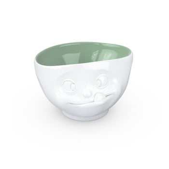 Bol porțelan, dulce 58products, alb - verde