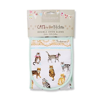 Mănușă dublă din bumbac pentru cuptor cooksmart ® cats on parade