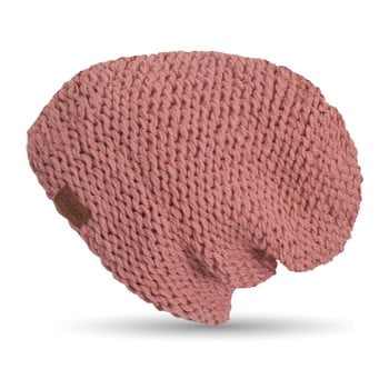 Căciulă tricotată manual doke peach