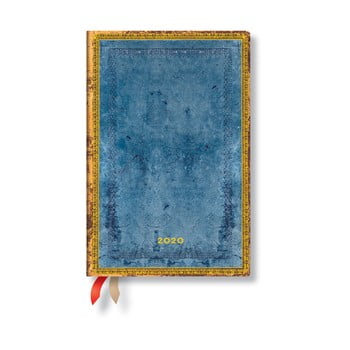 Agendă pentru anul 2020, cu copertă tare paperblanks riviera, 160 file, albastru