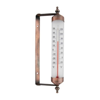 Termometru pentru fereastră esschert design, înălțime 25 cm, galben bronz