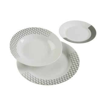 Set veselă din porțelan Versa Diamond, 18 piese