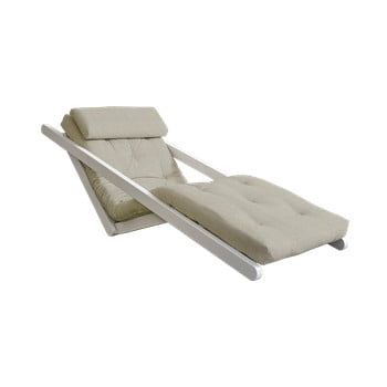 Șezlong extensibil karup design figo white, gri - bej