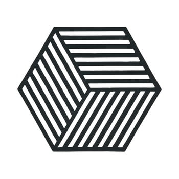 Suport pentru vase fierbinți hexagon, negru