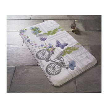 Covoraş de baie confetti bathmats spilled flowers, 80 x 140 cm, violet