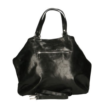 Geantă din piele chicca borse terracia, negru
