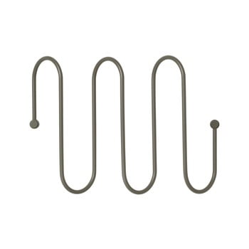 Cuier de perete cu 3 cârlige blomus curl, gri închis