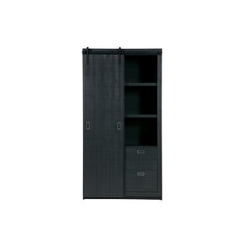 Dulap cu ușă glisantă vtwonen slide, negru