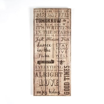 Tablou din lemn graham & brown best day ever, 30 x 70 cm