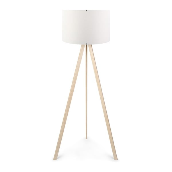 Bílá stojací lampa Aror