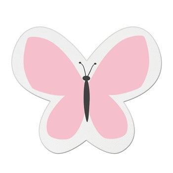 Pernă din amestec de bumbac pentru copii Apolena Pillow Toy Butterfly, 26 x 30 cm, roz imagine