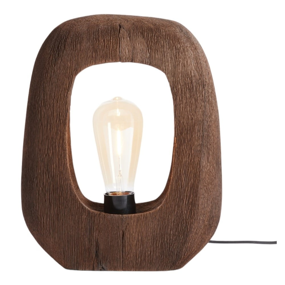 Hnědá stolní lampa (výška 30 cm) Kelafo – Light & Living